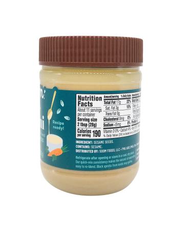 Soom Foods Tahini 11oz - Pure, Creamy, and Delicious - Buy Online on SooperMarket.com