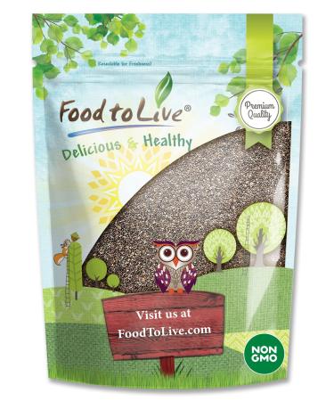 Black Chia Seeds, 2 Pounds  Non-GMO Verified, Whole, Sproutable, Vegan, Kosher, Keto, Sirtfood, Bulk. Rich in Essential Fatty Acids, Fiber, Protein. Great for Chia Pudding, Smoothie, Oatmeal.
