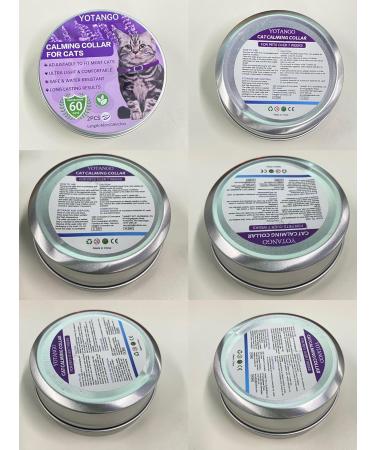 Calming Collar for Cats - Anxiety Relief and Natural Calm Treatment - Adjustable, Waterproof, Pheromone-Infused - 2 Pcs Purple - 60 Day Supply - for Kittens and Medium to Large Cats - Buy Online on SooperMarket.com