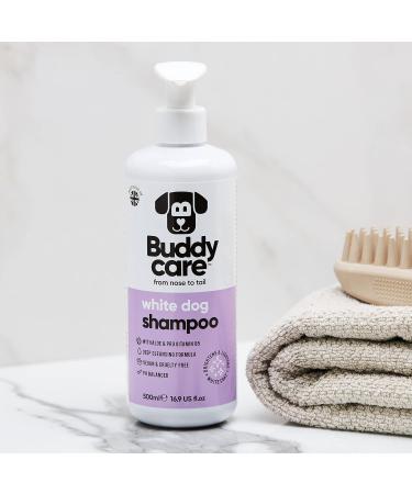 BuddyCare White Dog Shampoo - Lightening & Brightening 500ml x3 | Deep Cleaning Aloe Vera & Pro-Vitamin B5 - Freshly Fragrant for Dogs - Buy Online on SooperMarket.com