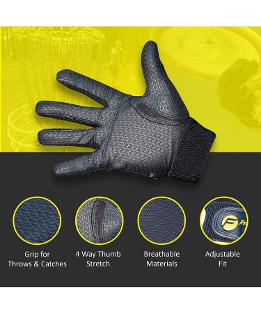 Friction Gloves - Ultimate Frisbee Gloves - Rubberized Palm & Fingers for Amazing Grip in All Conditions - Play Your Best in Any Weather Adult XS - Buy Online on SooperMarket.com