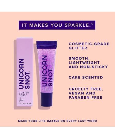 UNICORN SNOT Holographic Glitter Lip Gloss - Orchid Purple - Vegan & Cruelty Free - 0.37fl oz - Buy Online on SooperMarket.com