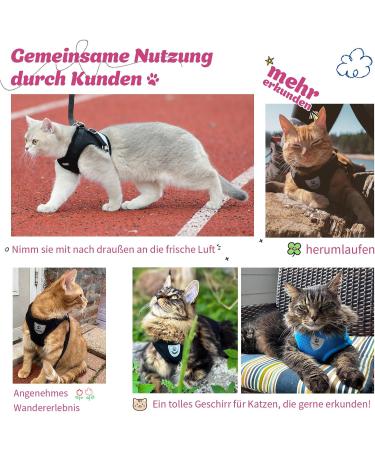 Supet Cat Dishes & Breaking-Safe Leash - Soft Vest for Kittens & Small Dogs (Chihuahua) - Pink Size L (Chest 38-43 cm) - Buy Online on SooperMarket.com