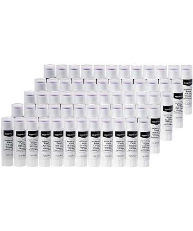 Amazon Basics Purple Washable School Glue Sticks, Dries Clear, 0.24-oz Stick,60-Pack 60-Pack Small Glue Sticks