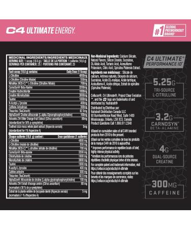 C4 Ultimate Pre-workout Powder Natural Preworkout Supplement Drink for Workout Energy - Strawberry Watermelon 20 Servings Strawberry Watermelon 20 Servings (Pack of 1) - Buy Online on SooperMarket.com
