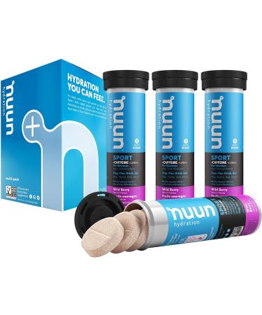 Nuun Sport + Caffeine: Electrolyte Drink Tablets Box of 4 Tubes (40 servings) Wild Berry Electrolyte Hydration Supplement Wild Berry 500 ml (Pack of 4) - Buy Online on SooperMarket.com