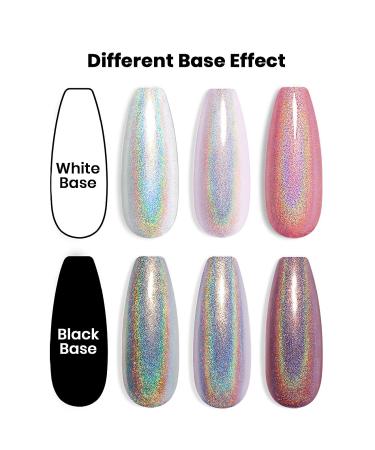 3PCS Holographic Nail Polish Set - Rose Gold Silver Red Gel Polish Kit with Glitter Mermaid Unicorn Effect - Curing Required - for Nail Art Design - DIY Manicure Salon at Home - Buy Online on SooperMarket.com