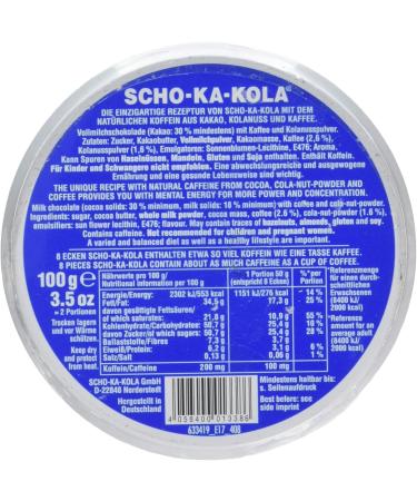Scho-Ka-Kola Caffeine Rich German Milk Chocolate Tin - Buy Online on SooperMarket.com