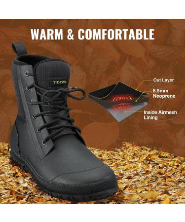 TIDEWE Men's Lace Up Neoprene Waterproof Hunting Boots - Black, Size 12 - Buy Online on SooperMarket.com