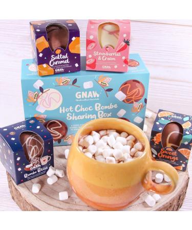 Gnaw Hot Chocolate Bomb Sharing Gift Set Various Hot Chocolate Gifts For Sharing On Any Occasion Rich Hot Chocolate Gift Set With 6 Hot Chocolate Bombs To Enjoy Give As A Gift Or Enjoy As A Treat