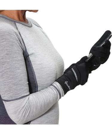 TrailHeads Women's Touchscreen Convertible Running Gloves - Black S/M - Buy Online on SooperMarket.com