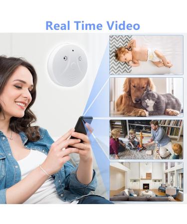 TANGMI Hidden Camera Smoke Detector Wireless WiFi Camera with Video 1080P HD Small Camera with Night Vision and Motion Detection Indoor Camera for Home Security - Buy Online on SooperMarket.com