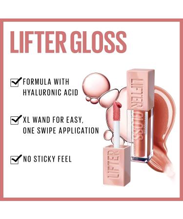 Maybelline New York Lifter Gloss No. 006 Reef - Hydrating Lip Gloss with Hyaluronic Acid for Full Lips | 5.4 ml - Buy Online on SooperMarket.com
