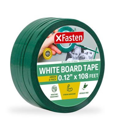 XFasten White Board Tape Line Green Thin Tape |  Pinstripe Tape for Automobile, Motorcycle | Dry Erase Tape Ideal for Charting, Grids, Table | Art Tape for Indoor and Outdoor Uses | Divider Tape