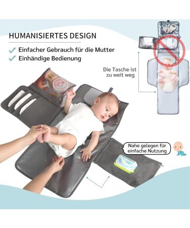Portable Diaper Bag with Compartments & Wet Wipes Organizer - Waterproof & Washable Travel Solution - Buy Online on SooperMarket.com