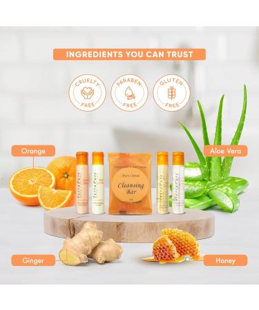 Terra Pure Wild Citrus Hotel Amenities Set - 300 Organic Paraben-Free 1oz Shampoo Conditioner Body Wash Lotion & Soap Bar - Ideal for International eCommerce - Buy Online on SooperMarket.com