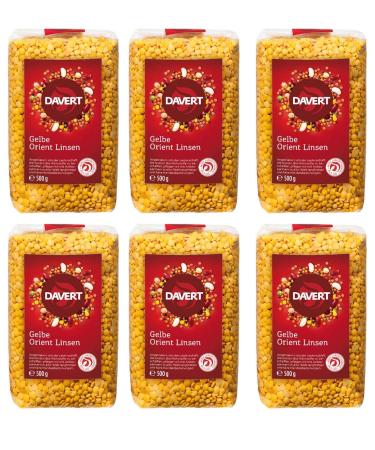 Davert Organic Yellow Orient Lentils (6 x 500 gr)