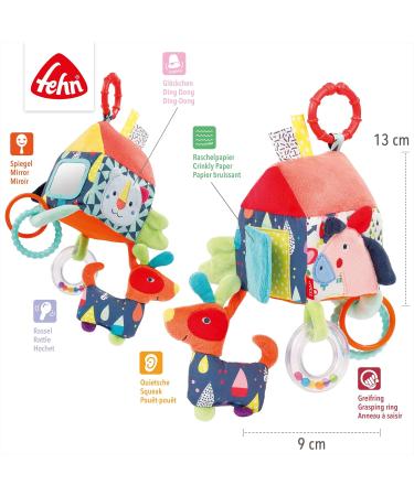 Fehn Motoric Cubes Haus Color Friends - Baby Activity Toy for Strollers Cots & Seats | Ages 0+ Months - Buy Online on SooperMarket.com