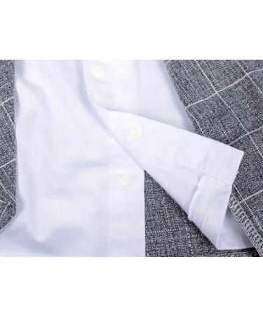 AmzBarley Baby Boys Gentlemans Outfit Suit | Grey Tuxedo Romper Set for Kids | Long/Short Sleeve Dress Shirt, Pants, Vest, Bowtie | Birthday, Party, Holiday | Size 105 (2-3 Years) - Buy Online on SooperMarket.com
