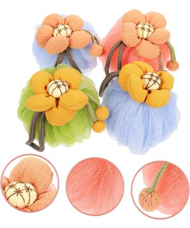 NOLITOY 4pcs Cartoon Foaming Net Loofah Body Scrubbers Eco-Friendly Shower & Bath Accessories for Kids & Adults Soft Skin Cleaning Sponge Toiletries - Buy Online on SooperMarket.com
