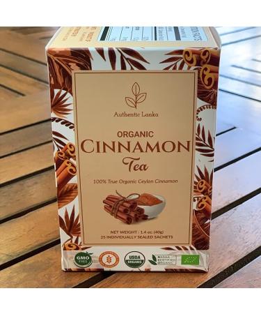 Authentic Lanka 100% True Ceylon Cinnamon Tea 25 Sachets Box - Caffeine Free  Organic Sweet Cinnamon Herbal Tea  Vegan USDA Organic Non GMO Sri Lanka (Ceylon) Origin - Buy Online on SooperMarket.com