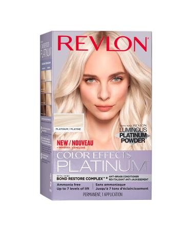 Permanent Hair Color by Revlon, Permanent Hair Dye, Color Effects Highlighting Kit, Ammonia Free & Paraben Free, 60 Platinum, 8 Oz, (Pack of 1)