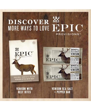 Epic 100% Grass Fed Venison Steak Strips with Sea Salt & Pepper - 0.8 oz, 10 Count - Buy Online on SooperMarket.com