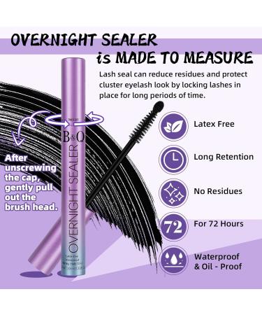 Lash Seal 10ml - Waterproof Overnighter Lash Sealer for Cluster & Eyelash Extensions | Long Lasting Bond & Lock - Black Seal - Buy Online on SooperMarket.com