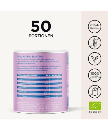 Sooper Food Cocoa Wach - Bourbon Vanilla 250g | Organic Vegan Chocolate Nut Powder with Turmeric & Natural Caffeine for Morning Energy Boost - Buy Online on SooperMarket.com