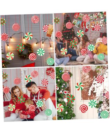 OFFSCH 24 Sheets Christmas Candy Decorations Christmas Tree Pendants Christmas Hanging Candies Manual Label - Buy Online on SooperMarket.com