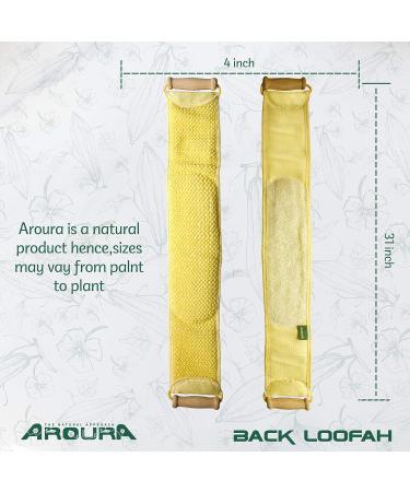 100% Natural Egyptian Back Loofah with Wooden Handle - Eco-Friendly & Non-Toxic - 4 X 31 - Buy Online on SooperMarket.com