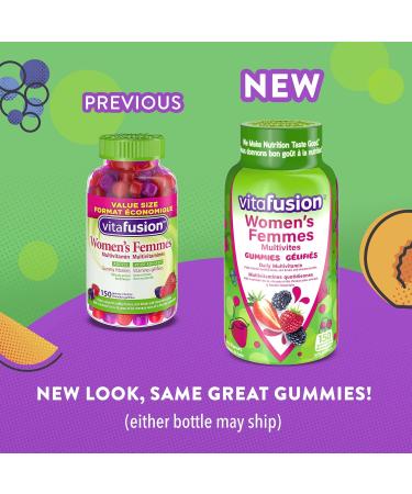 Vitafusion Women's Multivitamin Gummies Daily Multivitamin Healthy Metabolism Immune Support Hair Skin & Nails Osteoporosis 150 Count 2.5 Month Supply Packaging May Vary - Buy Online on SooperMarket.com