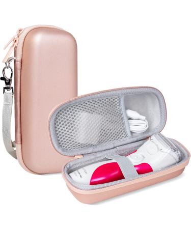 ProCase Hard Travel Case for Panasonic ES2207P/ES2291D Philips SatinShave EVA Protective Case for Women s Electric Shaver Ladies Hair Remover Razor Bikini Trimmer Storage Room for Charger -Rose Gold