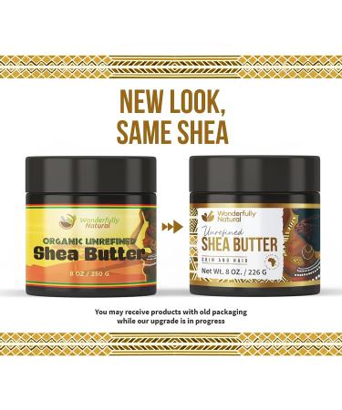 African Organic Raw Shea Butter - Natural Healing for Eczema, Stretch Marks, Moisturizing Skin & Hair - 8 OZ - Buy Online on SooperMarket.com