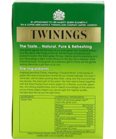 Twinings Pure Green Tea 20 Teabags (Pack of 8 Total 160 Teabags) - Buy Online on SooperMarket.com