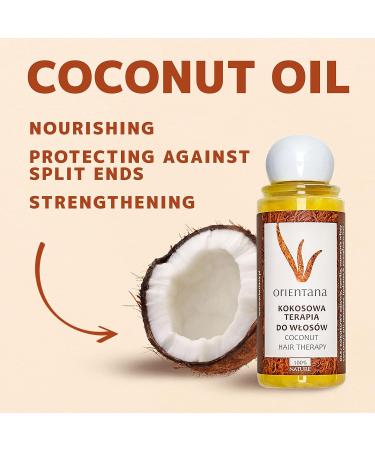 Orientana Hair Therapy Coconut with Amla & Neem - 99.9% Natural Vegan Treatment for Split Ends, Hair Loss, Growth, Dandruff & Damaged Hair - 105ml - Buy Online on SooperMarket.com