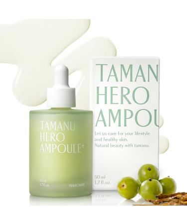 Tamanu Hero Ampoule 1.69oz (50ml) Tamanu Oil and Green Tea Wate for Acne Treatment Daily Face Serum with Soothing and Refreshing Vitamin Korean Skincare