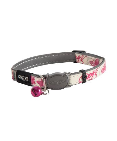 ROGZ CB09-K Collar Cat Reflective Glow-in-The-Dark S white/pink