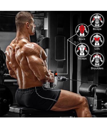 Yes4All Tricep Press Down Cable Machine Attachment Set with Double D Handle and Tricep Rope - Buy Online on SooperMarket.com
