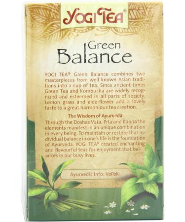 Yogi Tea Green Balance (17 Bags) Green Tea + Kombucha Gluten Free Organic Vegan - Buy Online on SooperMarket.com