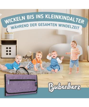 Buy Bubenherz XL Diaper Pocket - Comfort Hygienic Wrap & Non-Slip Wet Cloth Compartment | On-the-Go Changing Bag Organizer - Violet Feed - Buy Online on SooperMarket.com