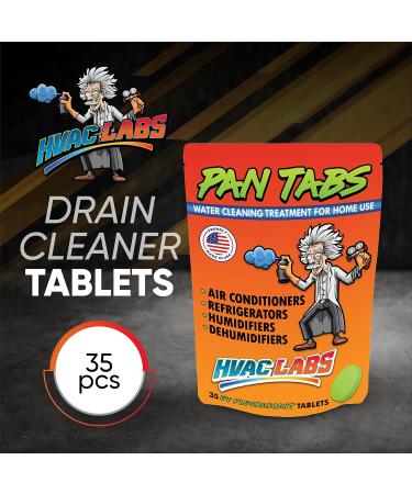 Buy Mad Tabs 35pcs AC Drain Line Cleaner - Odor Control & Water Damage Prevention Tablets - USA Made UV Glow Treatment for Air Conditioners & Humidifiers - Buy Online on SooperMarket.com