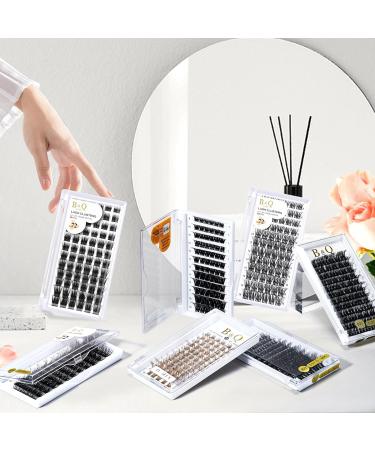 12mm D Curl B&Q Cluster Lashes - 72 Natural Eyelash Clusters for DIY Extensions (B21 D-12mm) - Buy Online on SooperMarket.com