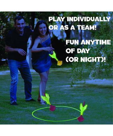 Island Genius Glow in The Dark Lawn Darts Game - Fun Outdoor Yard Game for Kids, Teens, and Adults | Perfect for Backyard, Beach, and Tailgate Parties - Buy Online on SooperMarket.com