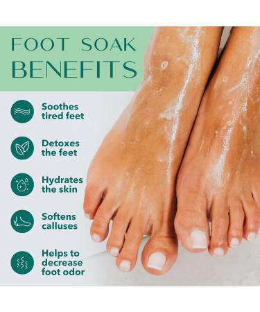 Laki Naturals Apple Cider Vinegar Foot Soak - Detox & Pedicure Treatment with Epsom Salt & Hawaiian Sea Salts (10 oz) | Refreshing Mint & Eucalyptus - Buy Online on SooperMarket.com