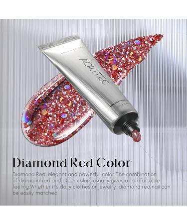 Aokitec 60ml Diamond Red Nail Extension Gel - UV Nail Polish for Salon & DIY Nail Design - Buy Online on SooperMarket.com