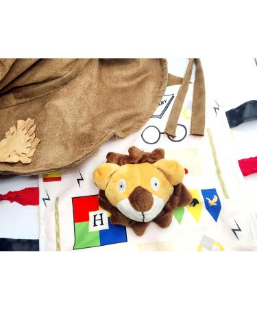10x10 Wizard Muggle Baby Lovey Gryffen Lion Tag Toy for Babies | House Colors | Learn Wizardry | Soft & Safe Baby Gift | BPA Free - Buy Online on SooperMarket.com