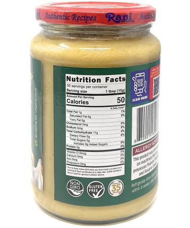 Rani Ginger Garlic Cooking Paste 26.5oz (750g) Glass Jar  Vegan | Gluten Free | NON-GMO | No Colors | Indian Origin Ginger Garlic 1.65 Pound (Pack of 1) - Buy Online on SooperMarket.com