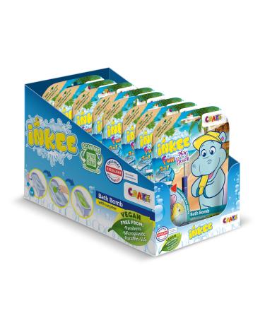 Inkee Fun Beach 8er Multipack |8x bathing balls children with surprise bombs children with hippo figures watermelon fragrance & mango butter 8x fun beach