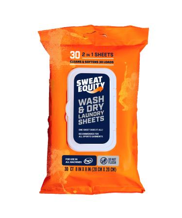 Sweat Equity All in One Wash & Dryer Sheet - 30 Count